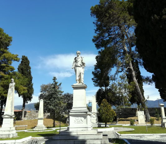 Heroes of the Greek War of Independence are honored in this garden