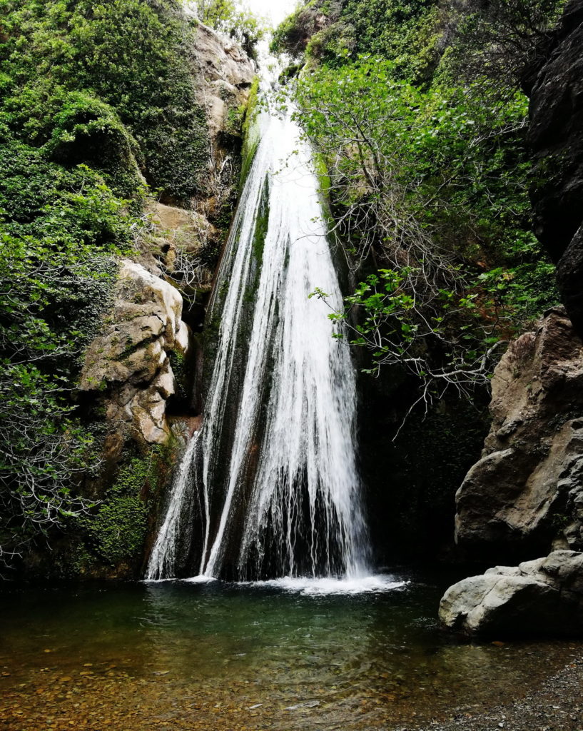 The waterfall in Richtis Gorge in Lasithi