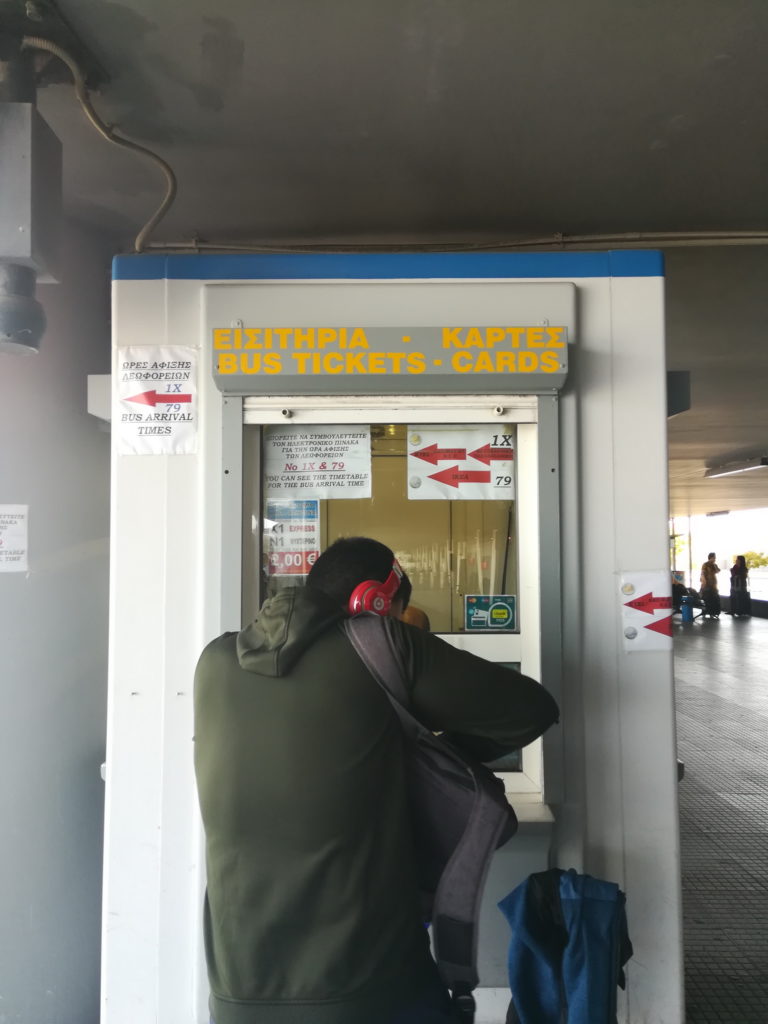 Thessaloniki airport to Halkidiki - You can buy a bus ticket from the booth at the arrivals area