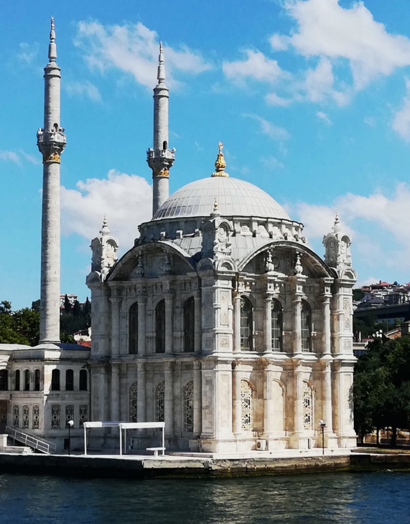 Mosque architecture- The Minarets of the Ortaköy Mosque, on the shores of the Bosphorus