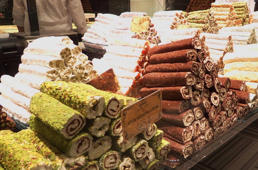 Turkish delight: Luxurious locum rolled with nougats and nuts