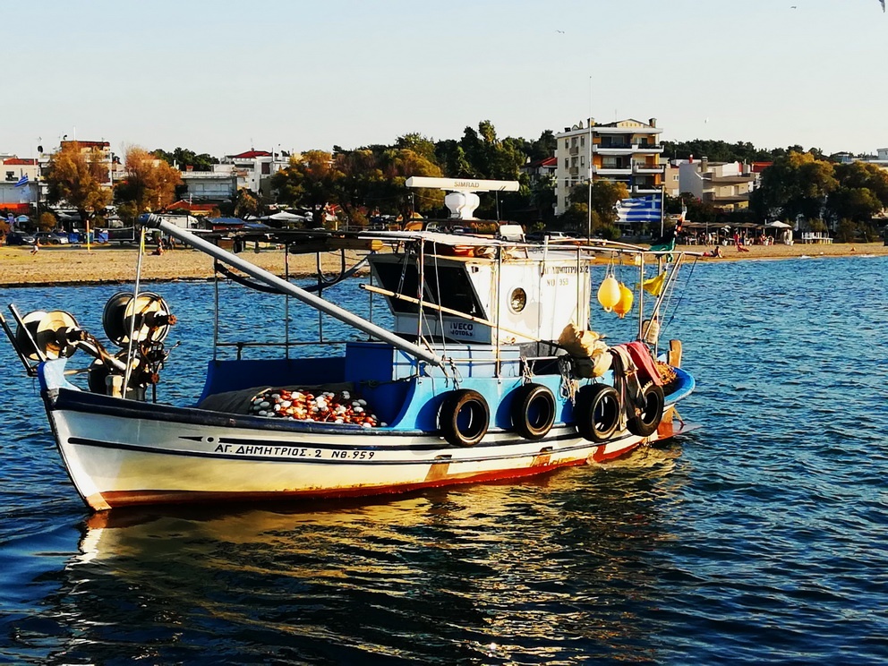 Beaches in Thessaloniki - Fishing Boat, Neas Epivates