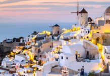 Santorini has beautiful examples of classic Cycladic architecture