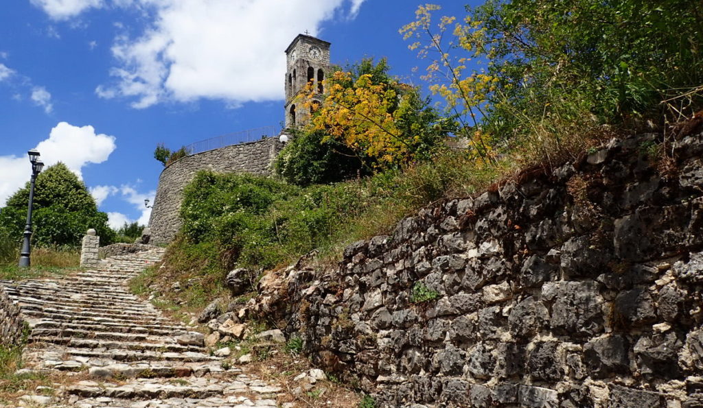 Ascending the kalderimi into Kalarytes, Tzoumerka