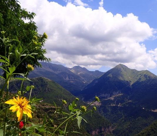 A view over the mountains of Tzoumerka from Kalarytes