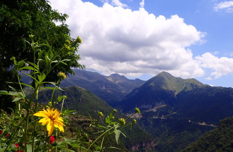 A view over the mountains of Tzoumerka from Kalarytes