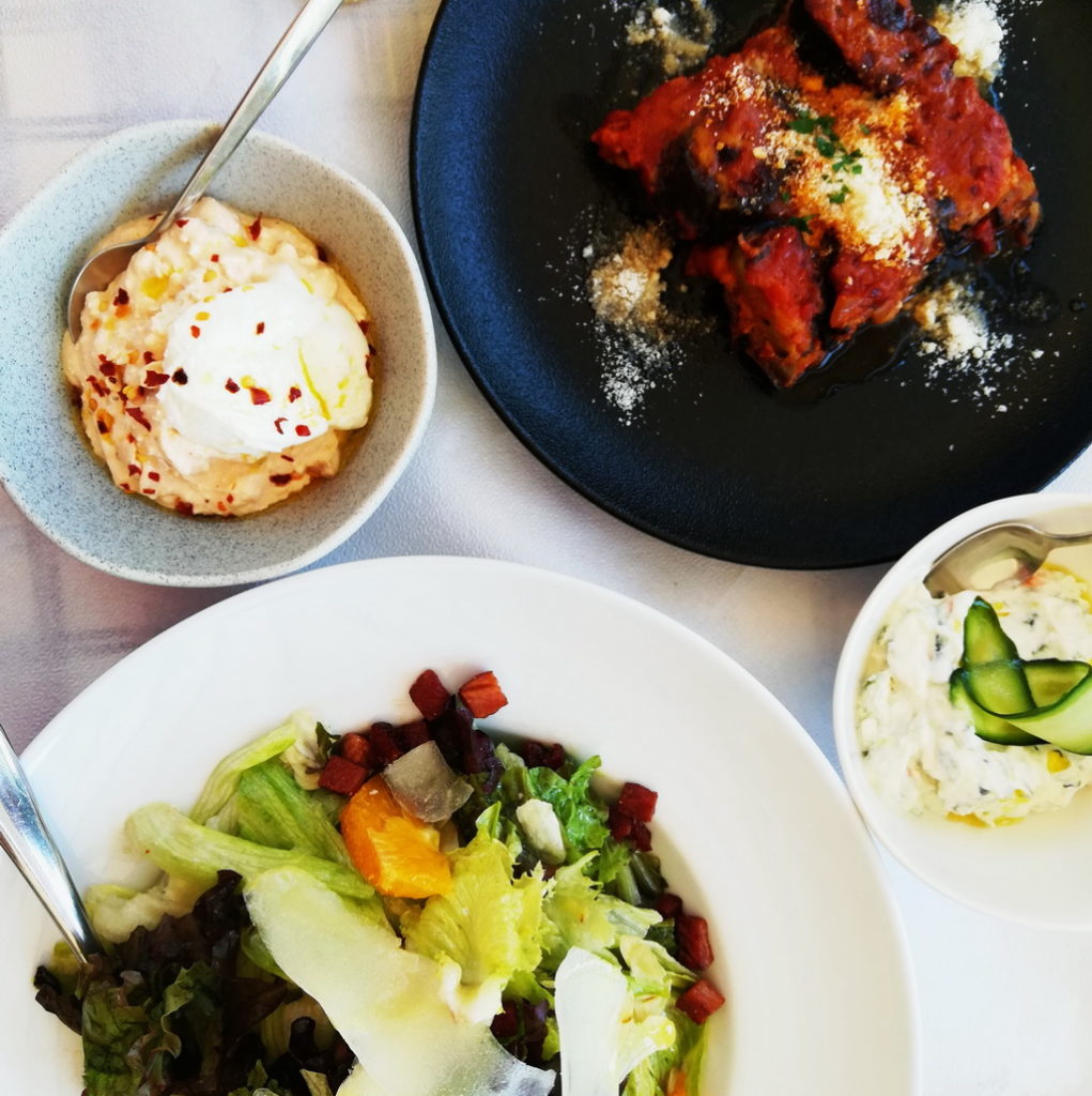 Salads and Meze at Golden Beach