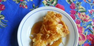tiropita - cheese pie with honey