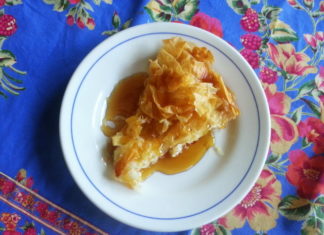 tiropita - cheese pie with honey