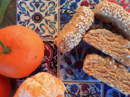 Ladokouloura - Vegan Cretan Sesame and Orange cookies with Olive Oil