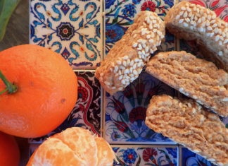 Ladokouloura - Vegan Cretan Sesame and Orange cookies with Olive Oil