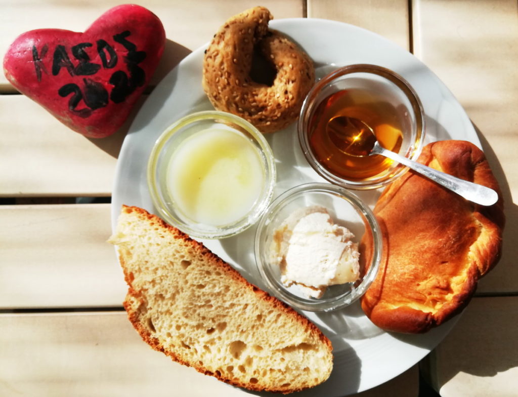 A Traditional Kasos Breakfast, with "Sitaka" and Thyme Honey