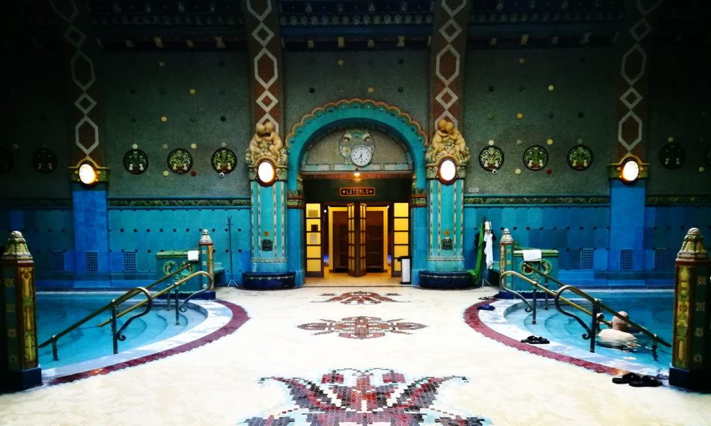 The ornate Zsolnay tiles were custom-cast for the baths