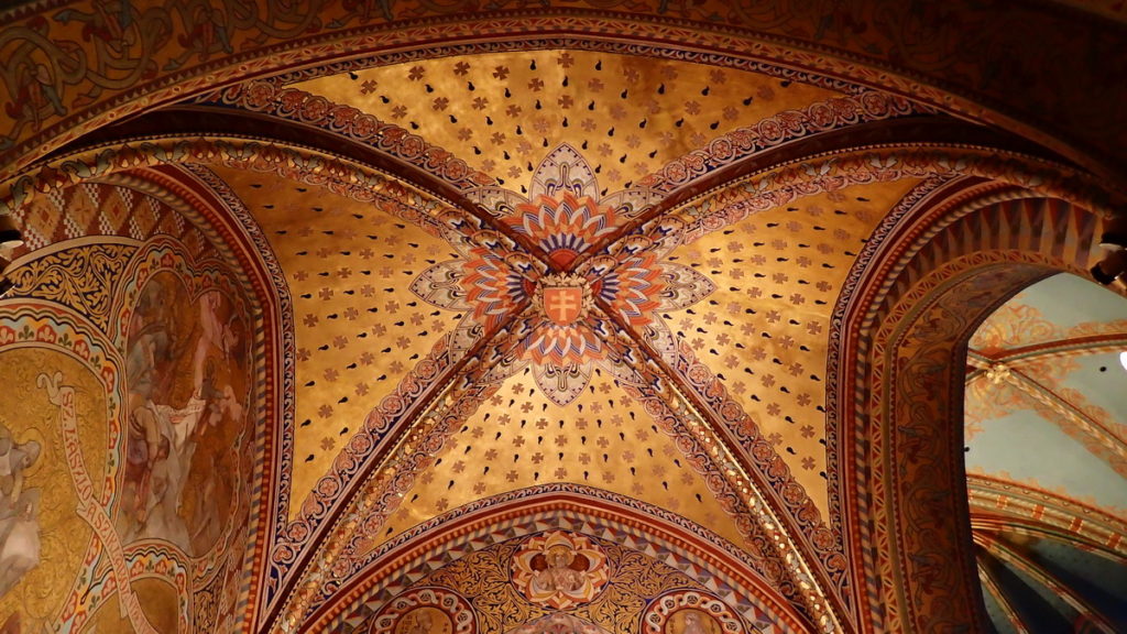 Details of the Hungarian Art Nouveau interior of the Matthias Church - a 2 or 3 days in Budapest itinerary