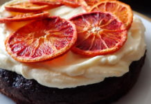 Orange Chocolate Cake with White Chocolate Cream Cheese Frosting
