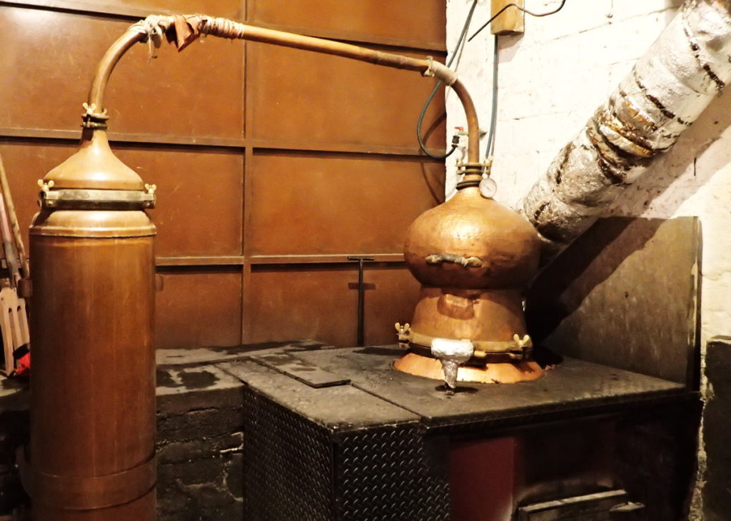 A copper still at a Kazani in Goumenissa