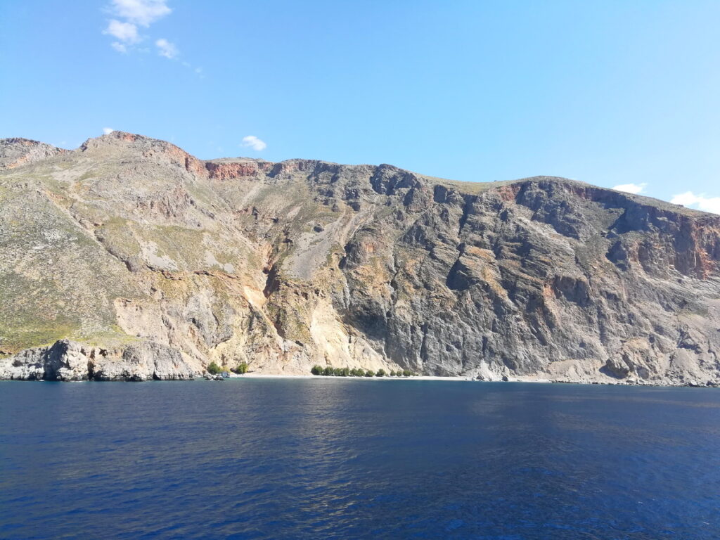 Glyka Nera Beach, as seen from the Ferry from Chora Sfakion to Loutro